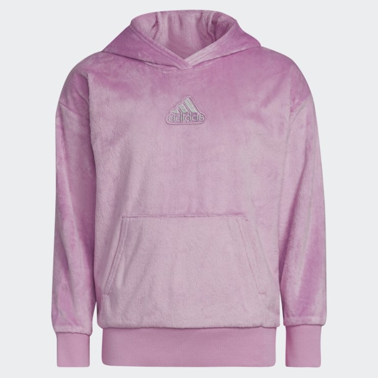 Adidas Acogedora Sudadera Con Capucha De Lana Lila