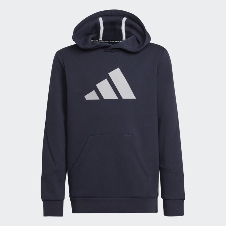 Adidas Sudadera Con Capucha De 3 Rayas En Azul Marino Con íconos Del Futuro
