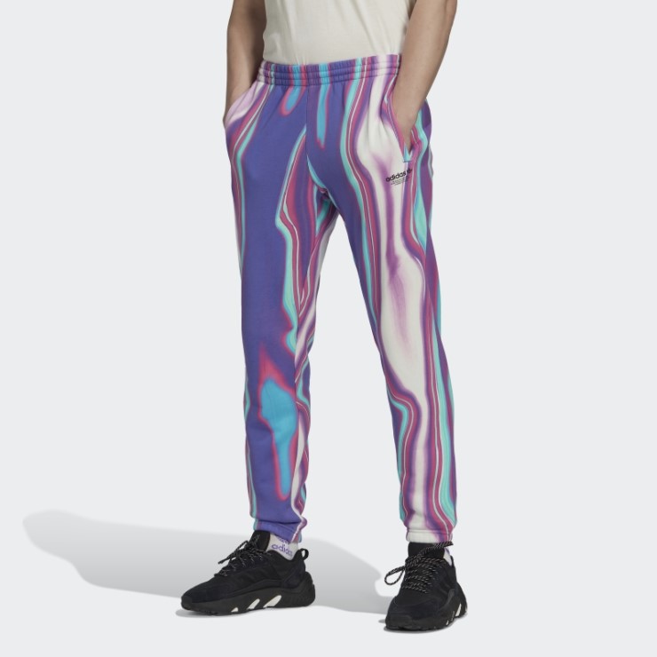Adidas Hyperreal Allover Print Pantalones De Chándal Púrpura Rush