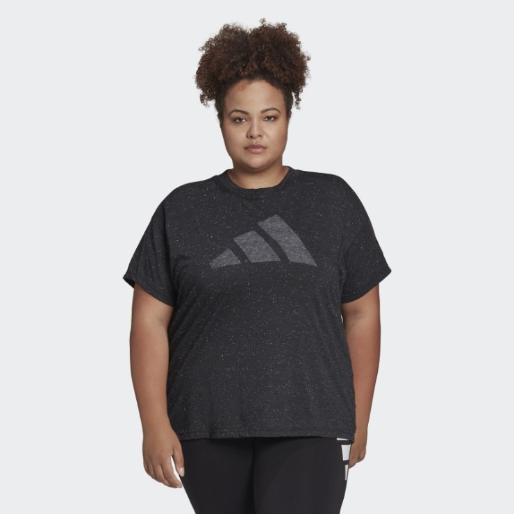 Adidas Black Melange Future Icons Winners 3.0 Camiseta (talla Grande)