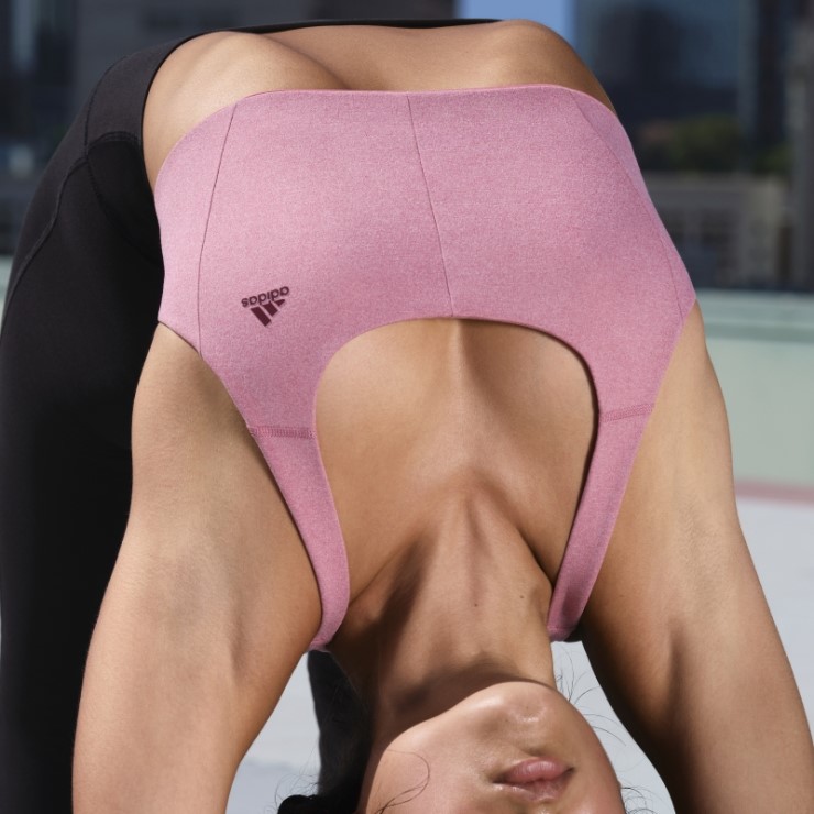 Sujetador De Sujeción Media Rosa Mel Coreflow Adidas