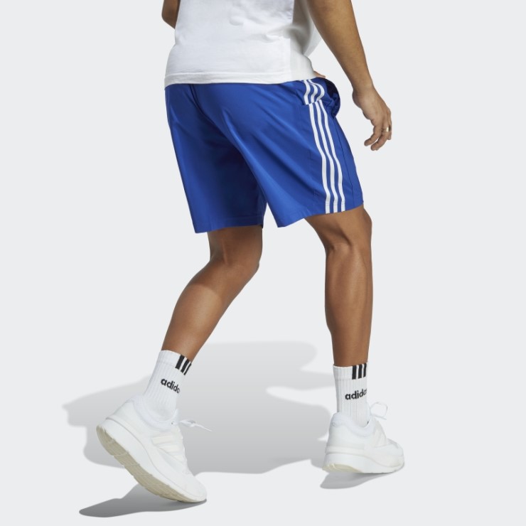 Adidas Shorts Azules Aeroready Essentials Chelsea Con 3 Rayas