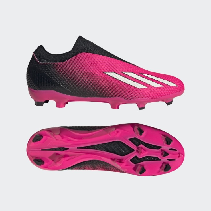 Botas De Fútbol Para Terreno Firme Sin Cordones Adidas X Speedportal.3 Rosa