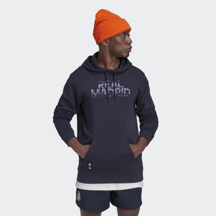 Sudadera Con Capucha Adidas Real Madrid Dna Graphic Azul Marino Noche