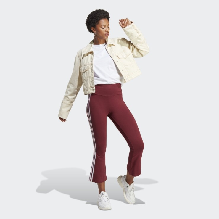 Rojo Adidas Adicolor Classics 3-stripes 7/8 Flare Leggins