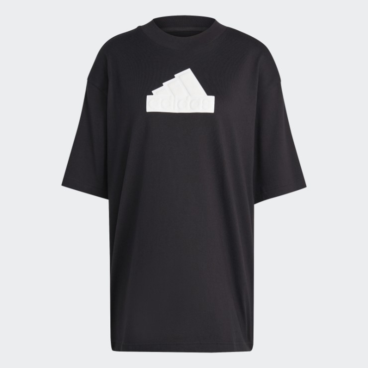 Camiseta Adidas Negra Con Iconos Del Futuro