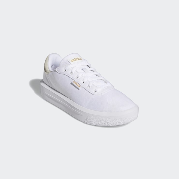 Adidas Court Plataforma Cln Zapatos Blanco