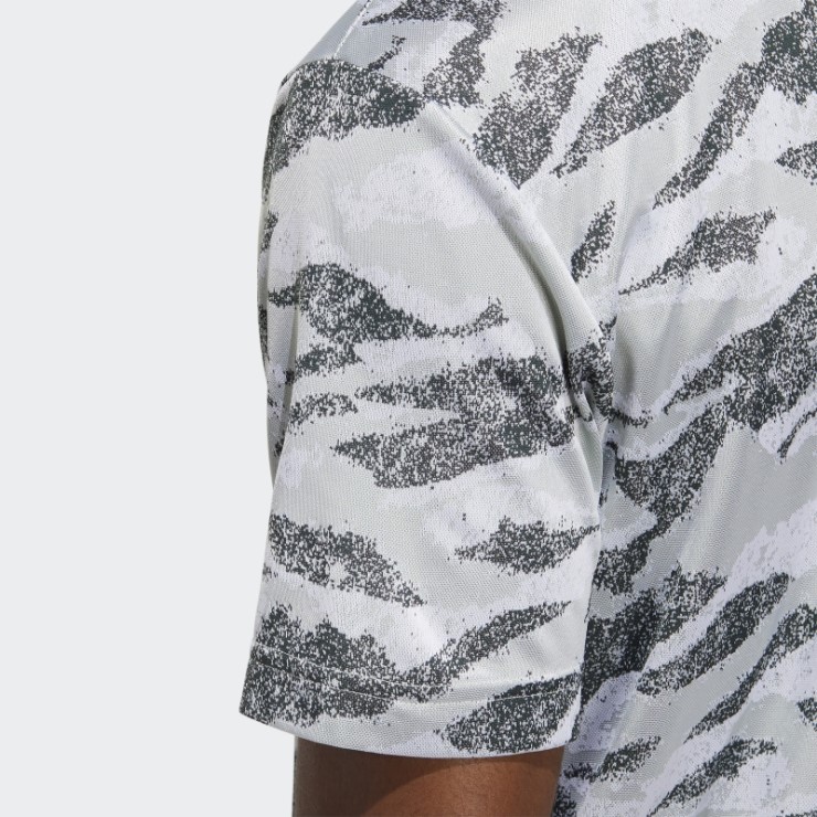 Polo Con Estampado De Horizonte Verde Adidas