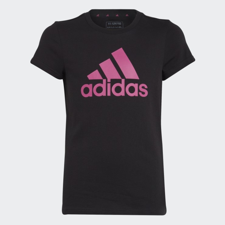 Camiseta Essentials De Algodón Con Logo Grande Adidas Negra
