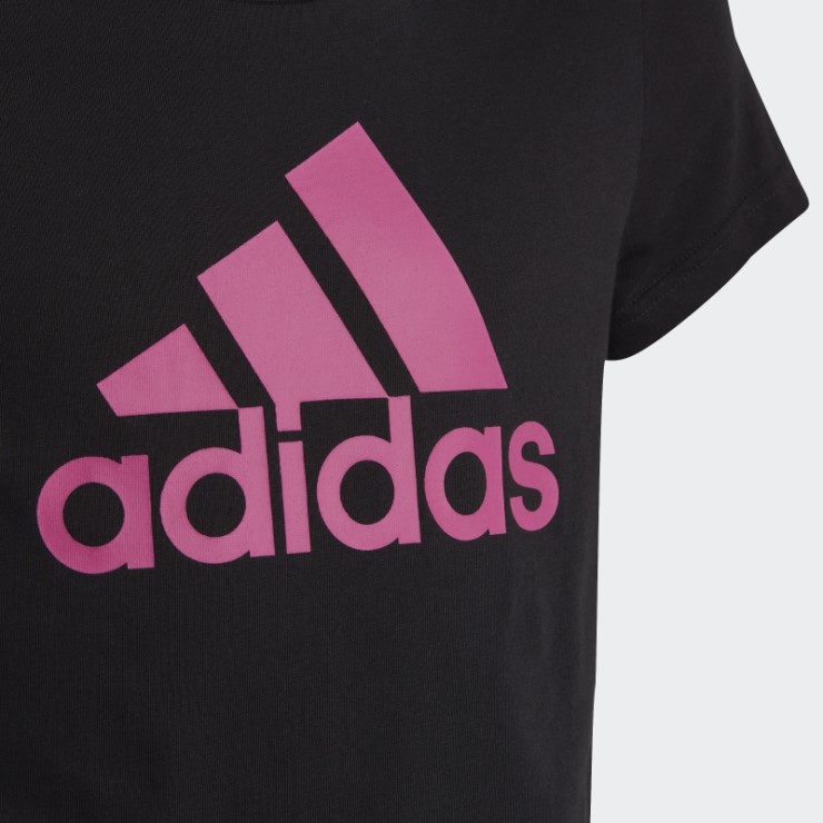Camiseta Essentials De Algodón Con Logo Grande Adidas Negra