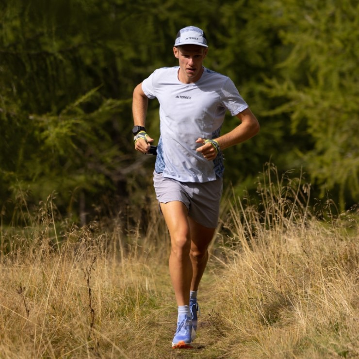 Camiseta Terrex Agravic Pro Trail Running Adidas Azul Amanecer