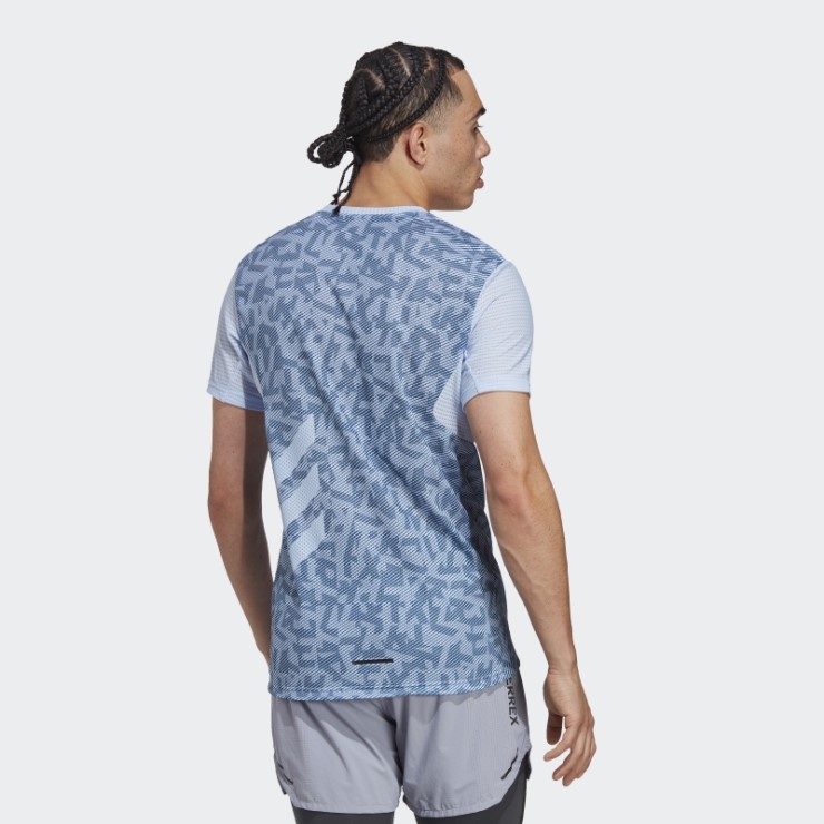 Camiseta Terrex Agravic Pro Trail Running Adidas Azul Amanecer
