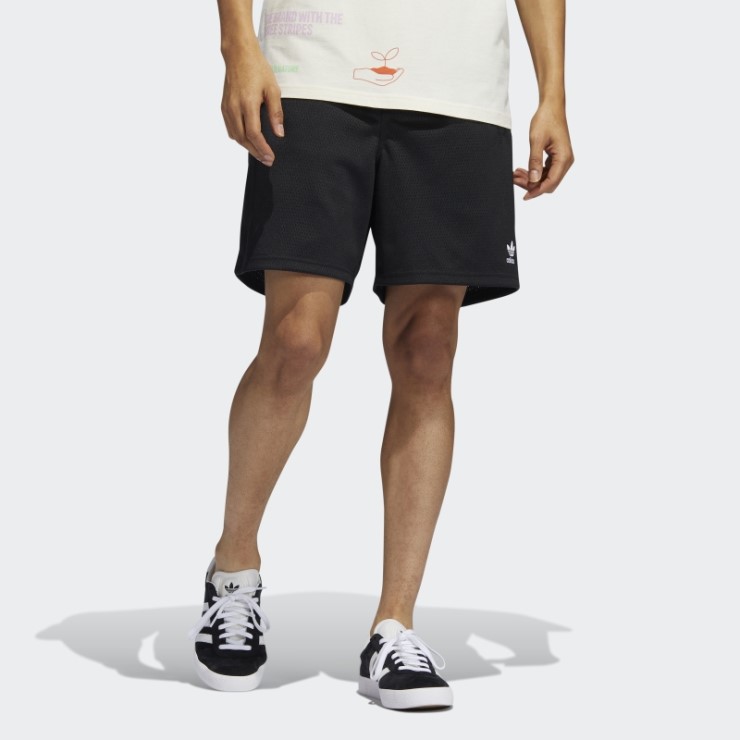 Shorts De Malla Negros Adidas Essentials