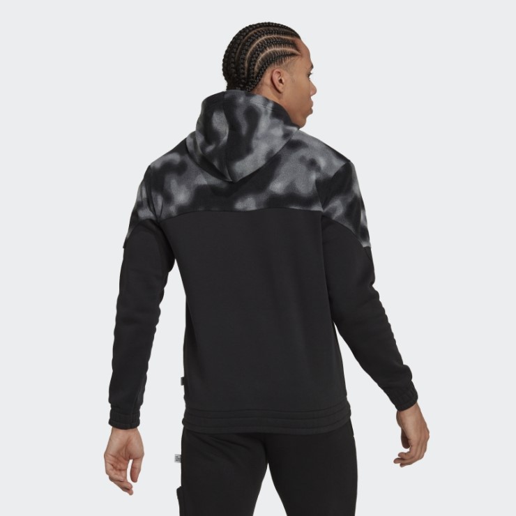 Adidas Sudadera Con Capucha De Polar Polar Negro