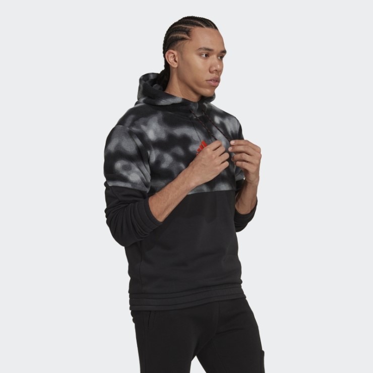 Adidas Sudadera Con Capucha De Polar Polar Negro