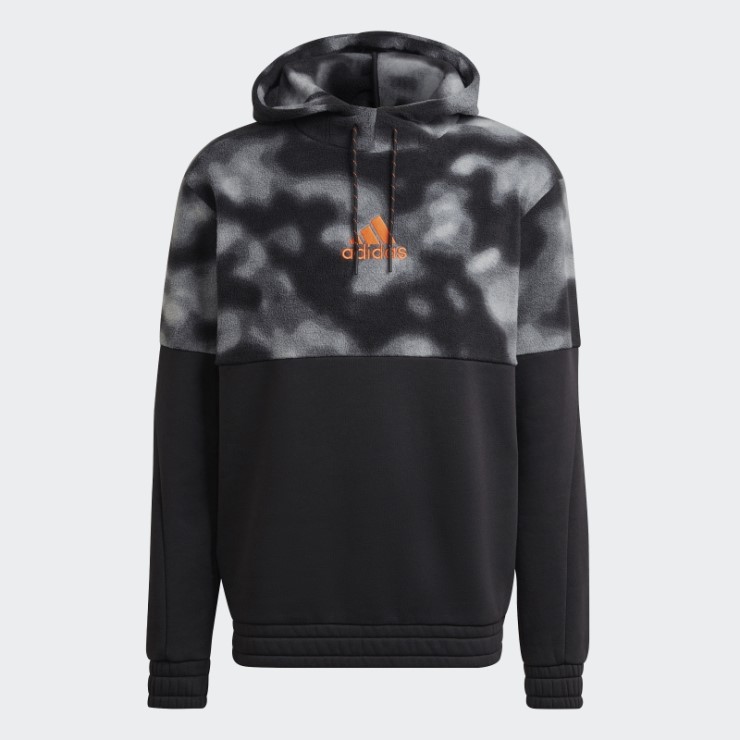 Adidas Sudadera Con Capucha De Polar Polar Negro