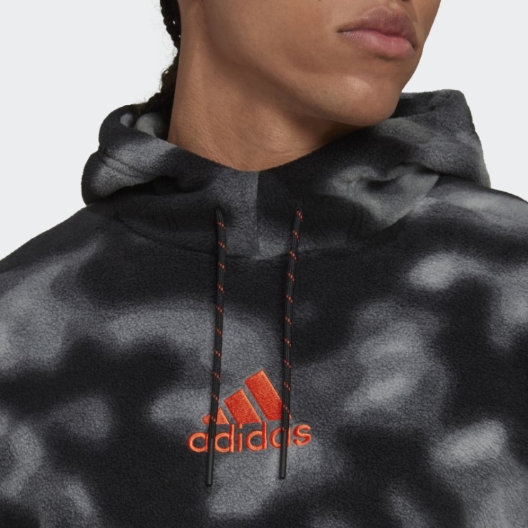 Adidas Sudadera Con Capucha De Polar Polar Negro