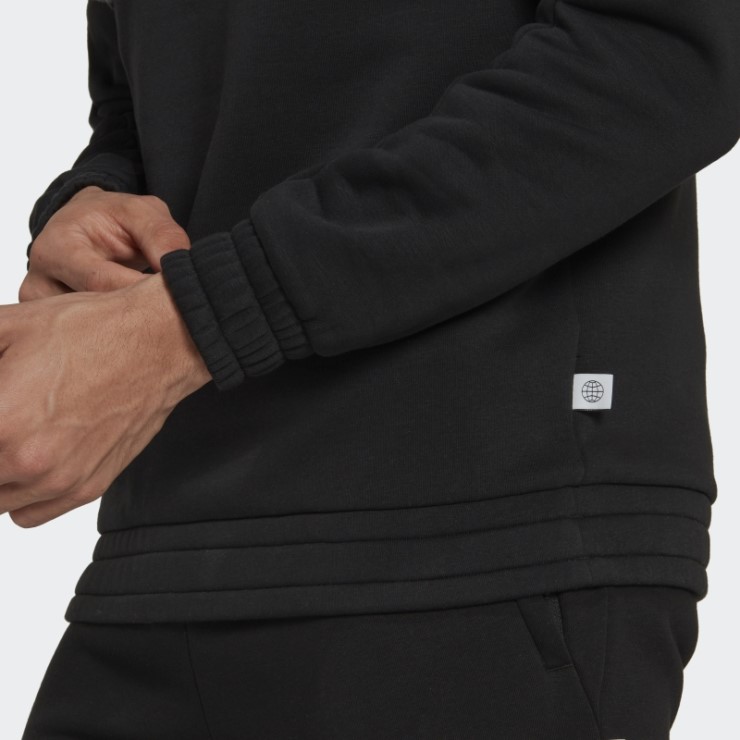 Adidas Sudadera Con Capucha De Polar Polar Negro