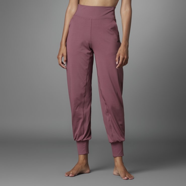 Pantalones De Yoga Adidas Authentic Balance Burdeos