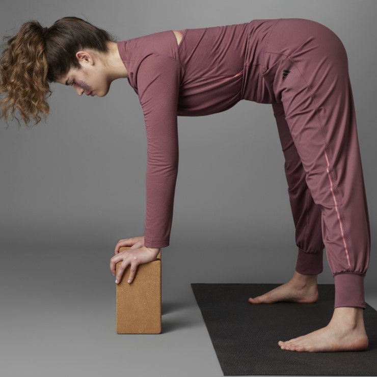 Pantalones De Yoga Adidas Authentic Balance Burdeos