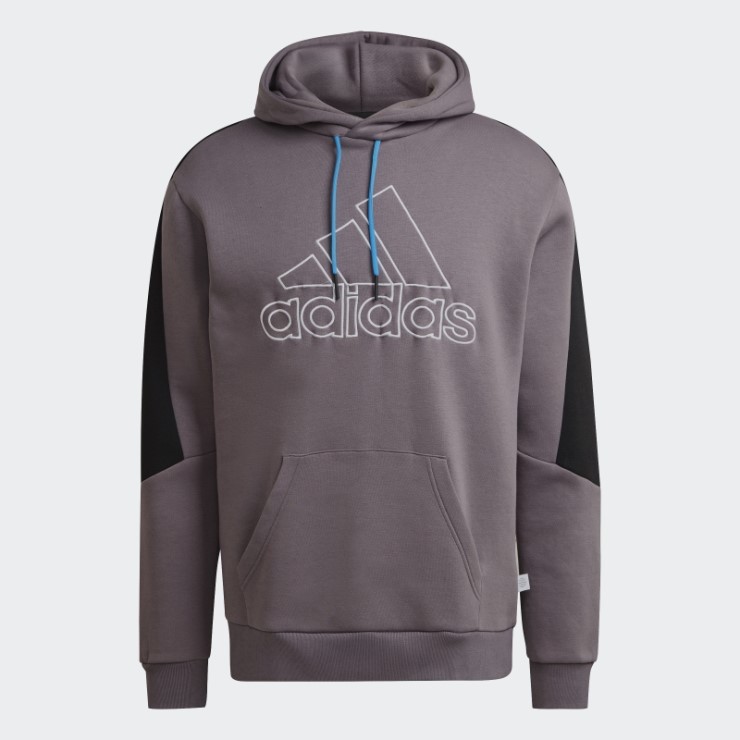 Adidas Sudadera Con Capucha De Forro Polar Con Logo Bordado De Iconos Del Futuro En Gris Trace