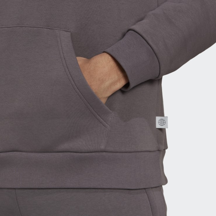 Adidas Sudadera Con Capucha De Forro Polar Con Logo Bordado De Iconos Del Futuro En Gris Trace