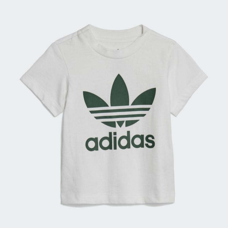 Conjunto Camiseta Trefoil Shorts Verde Oscuro Adidas