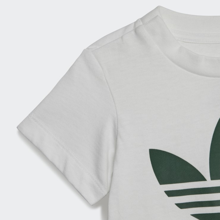 Conjunto Camiseta Trefoil Shorts Verde Oscuro Adidas