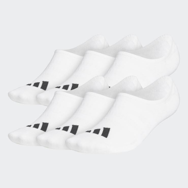 Caliente Adidas No-show Calcetines 6 Pares Blanco