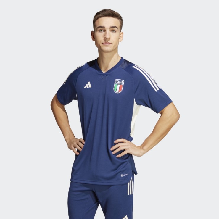 Camiseta Italia Tiro 23 Pro Adidas Azul Oscuro