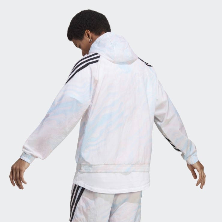 Adidas Sudadera Con Capucha Blanca Con Estampado De íconos Del Futuro