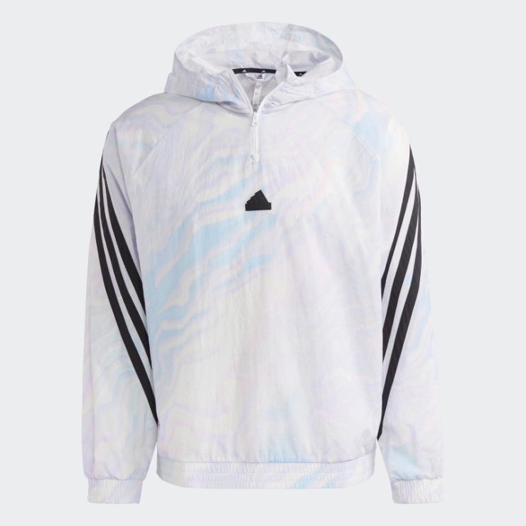 Adidas Sudadera Con Capucha Blanca Con Estampado De íconos Del Futuro