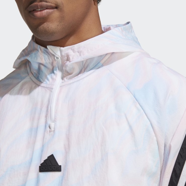 Adidas Sudadera Con Capucha Blanca Con Estampado De íconos Del Futuro