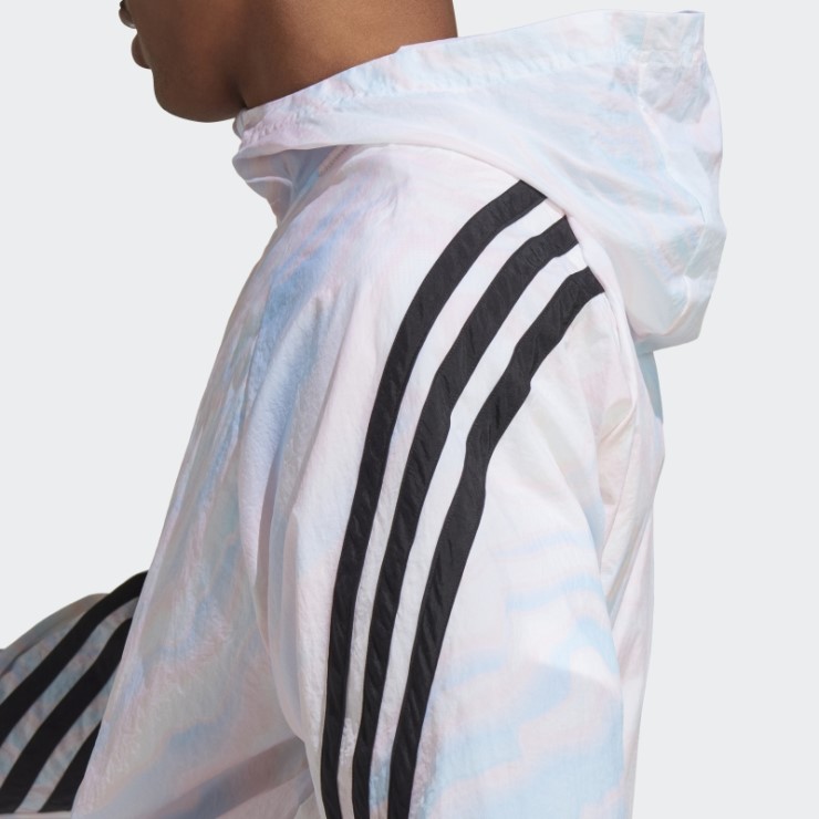 Adidas Sudadera Con Capucha Blanca Con Estampado De íconos Del Futuro