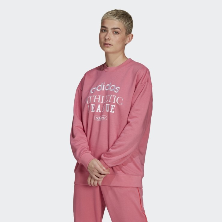 Adidas Retro Sudadera Con Capucha De Lujo Tono Rosa Caliente