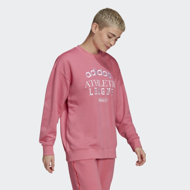 Adidas Retro Sudadera Con Capucha De Lujo Tono Rosa Caliente