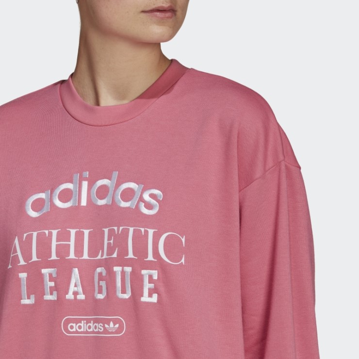 Adidas Retro Sudadera Con Capucha De Lujo Tono Rosa Caliente