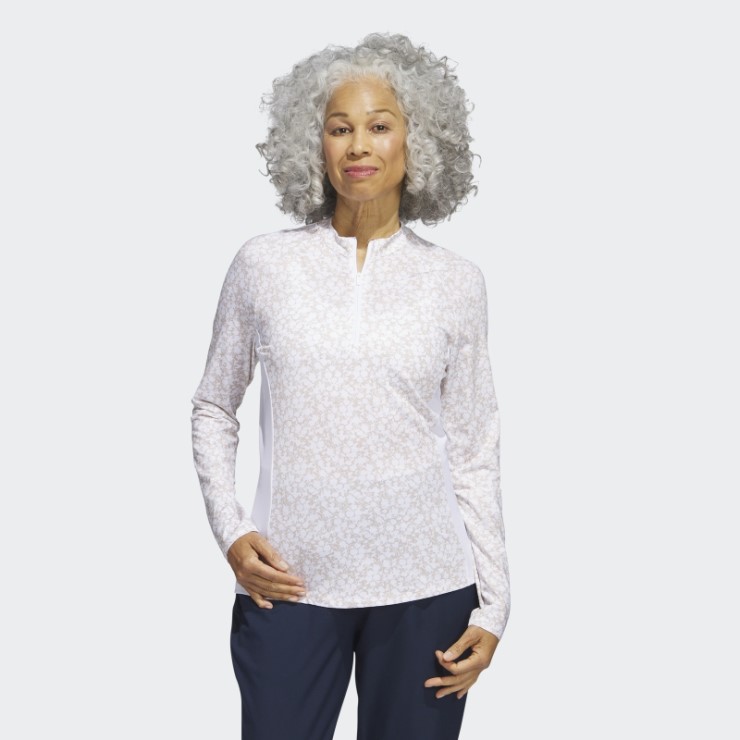 Polo De Golf Adidas Ultimate365 Estampado Con Cremallera De 1/4 Y Cuello Alzado