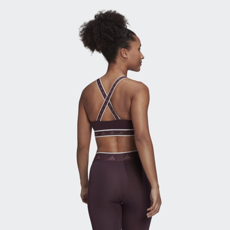 Sujetador Adidas Powerimpact Training Techfit De Soporte Medio Tinte Crudo