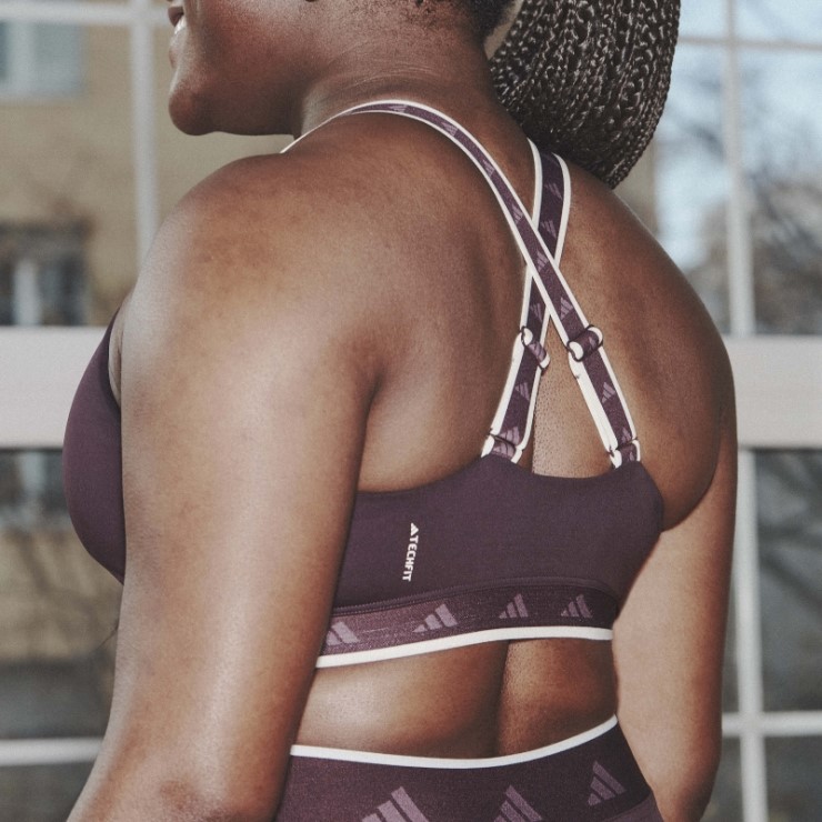 Sujetador Adidas Powerimpact Training Techfit De Soporte Medio Tinte Crudo