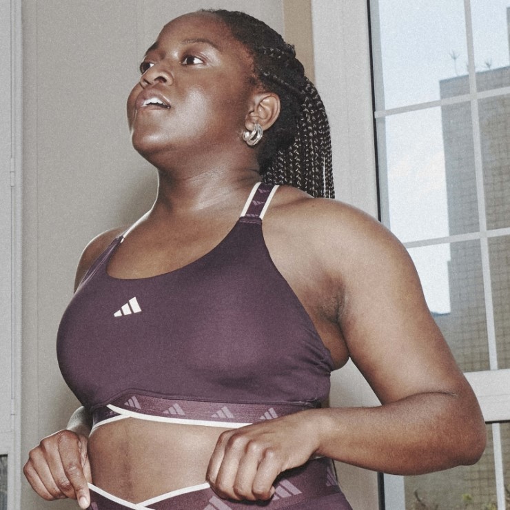 Sujetador Deportivo Powerimpact De Sujeción Media Techfit Adidas Burdeos