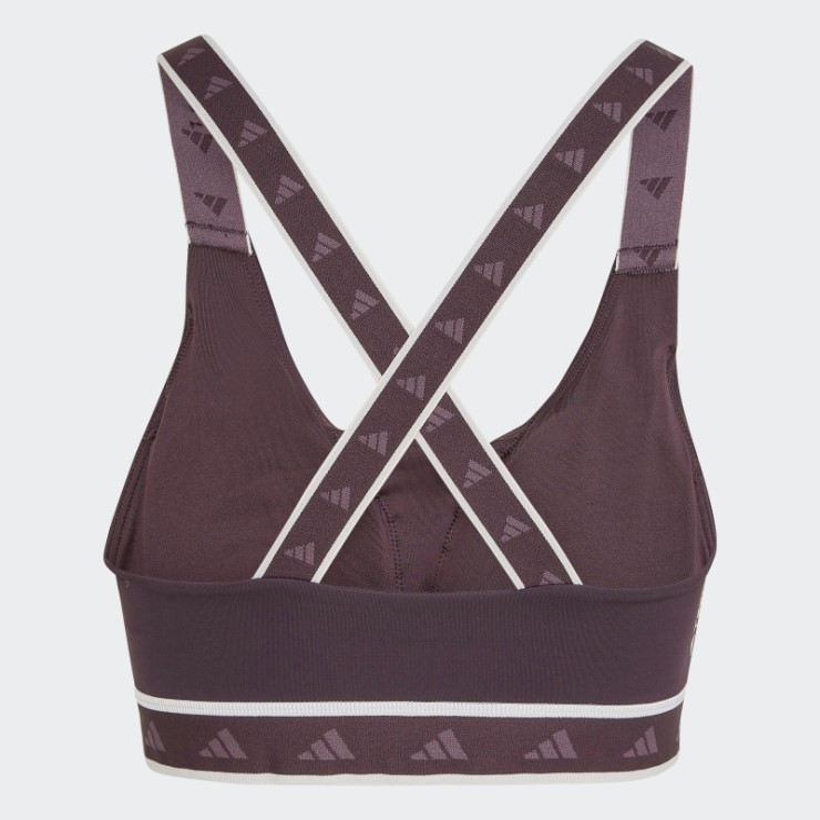 Sujetador Deportivo Powerimpact De Sujeción Media Techfit Adidas Burdeos
