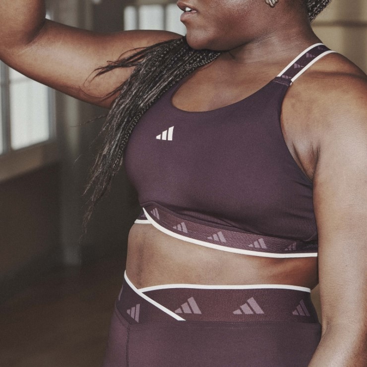 Sujetador Deportivo Powerimpact De Sujeción Media Techfit Adidas Burdeos
