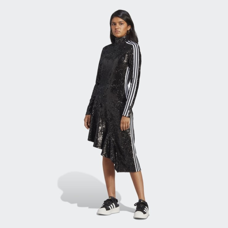 Vestido Adidas Negro Con Lentejuelas En Versión Azul