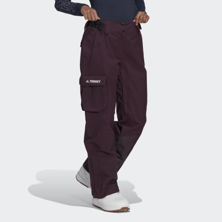 Pantalón De Nieve Terrex De 3 Capas De Nailon Posconsumo Granate Adidas