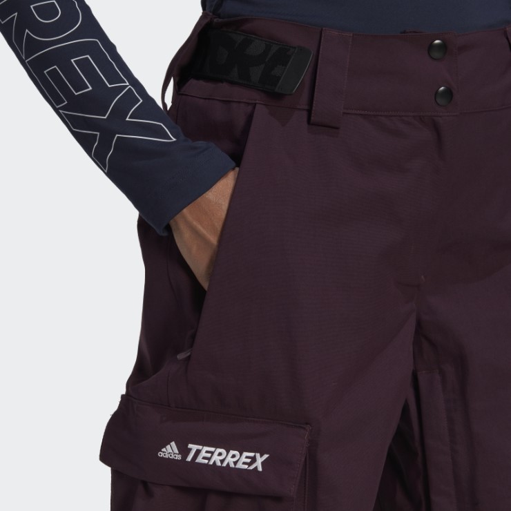 Pantalón De Nieve Terrex De 3 Capas De Nailon Posconsumo Granate Adidas