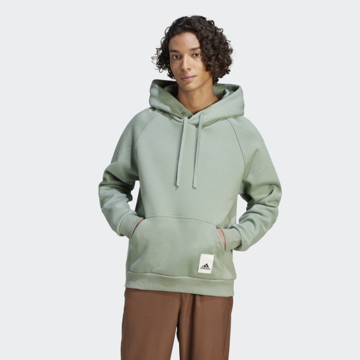 Sudadera Lounge Polar Adidas Verde Plata