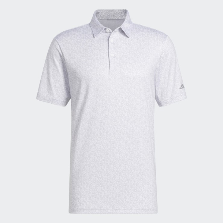 Playera Tipo Polo De Golf Con Estampado Allover Ultimate365 Adidas Blanco