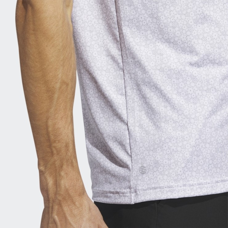 Playera Tipo Polo De Golf Con Estampado Allover Ultimate365 Adidas Blanco