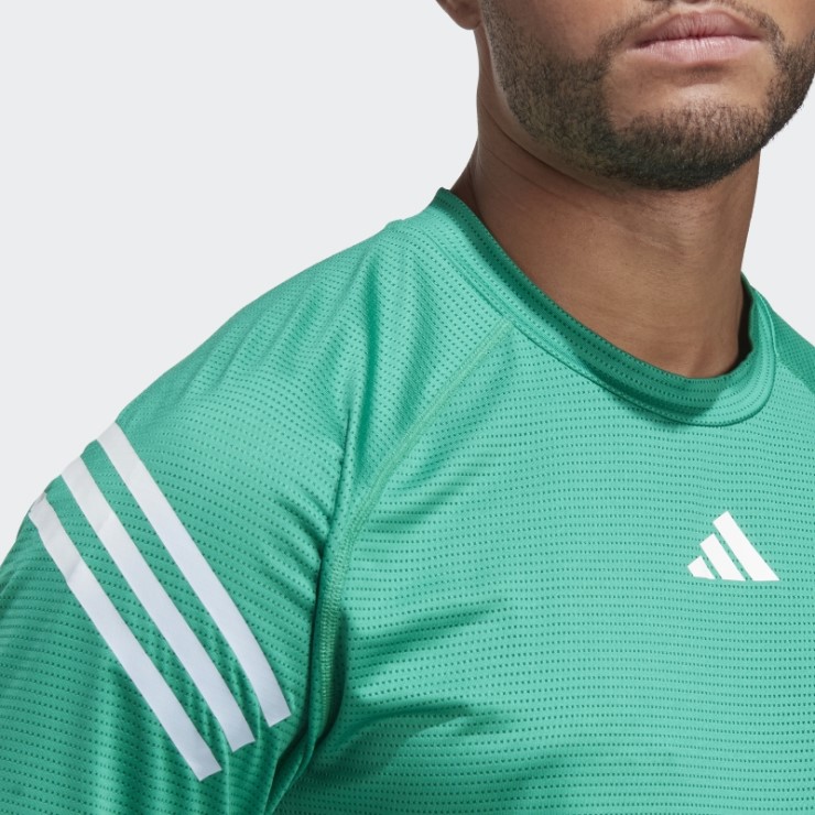 Camiseta De Entrenamiento Con 3 Rayas De Iconos De Tren Verde Corte Adidas